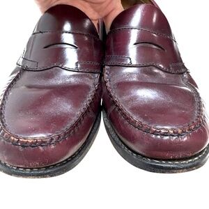 shoes loafers BASS penny 8D men's brown leather classic collegiate academia